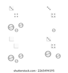dice icon, canvas, vector illustration