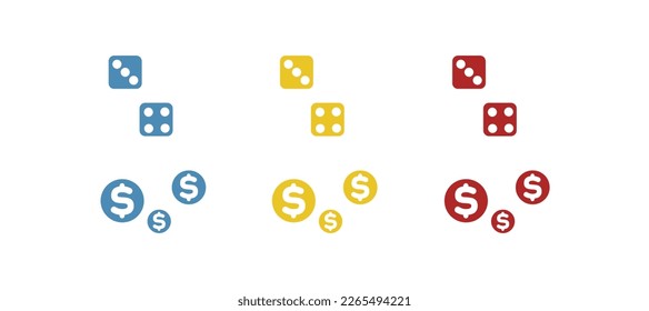 dice icon, canvas, vector illustration