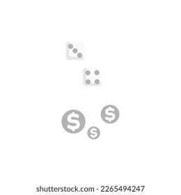 dice icon, canvas, vector illustration