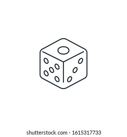 Dice icon. From Casino icons collection. Isolated sign on white background