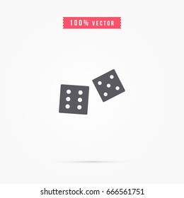 dice icon. casino sign