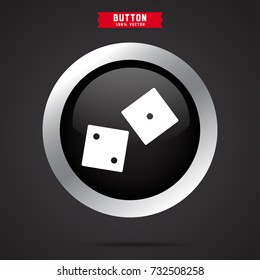 dice icon. casino sign
