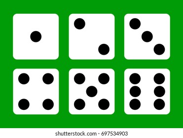 Dice, dice icon, casino, winning win Flat design Vector Illustration