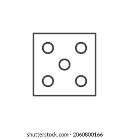 Dice icon. Craps. Vector illustration