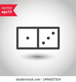 Dice icon. Dice cube vector sign. Casino dices flat icon