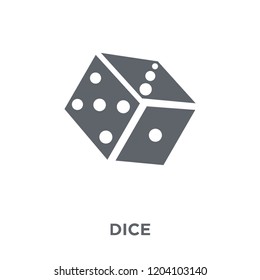 Dice icon. Dice design concept from Arcade collection. Simple element vector illustration on white background.