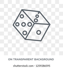 Dice icon. Dice design concept from Arcade collection. Simple element vector illustration on transparent background.