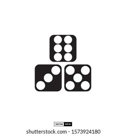 Dice icon, design inspiration vector template for interface and any purpose