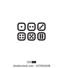 Dice icon, design inspiration vector template for interface and any purpose