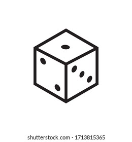 Dice icon design isolated on white background. vector illustration