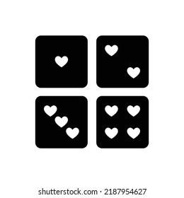 Dice icon design isolated on white background. vector illustration