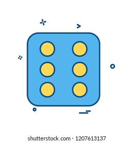 Dice icon design vector