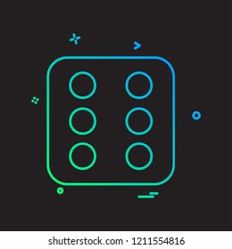 Dice icon design vector
