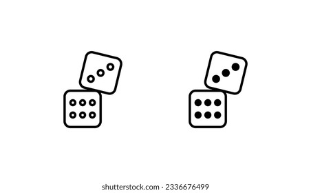 Dice icon design with white background stock illustration