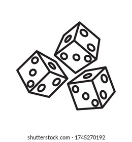 dice icon design,flat style trendy collection