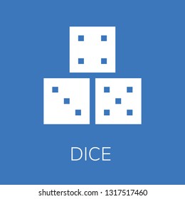  Dice icon. Editable  Dice icon for web or mobile.