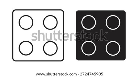Dice icon. filled flat sign for mobile concept and web design