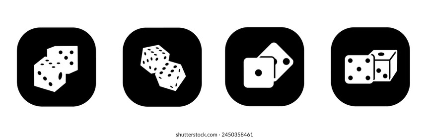 Dice icon in flat. A dice icon design. Stock vector.