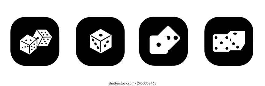 Dice icon in flat. A dice icon design. Stock vector.