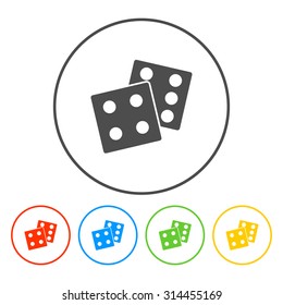 dice icon. Flat design style eps 10