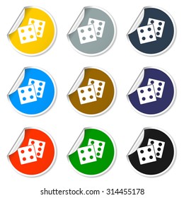 dice icon. Flat design style eps 10