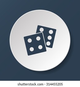 dice icon. Flat design style eps 10