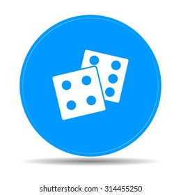 dice icon. Flat design style eps 10