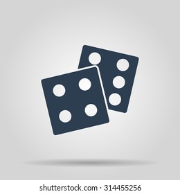 dice icon. Flat design style eps 10