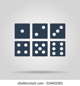 dice icon. Flat design style eps 10