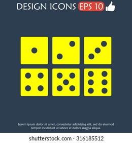 dice icon. Flat design style eps 10