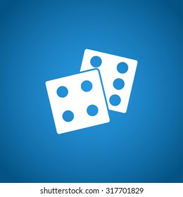 dice icon. Flat design style eps 10