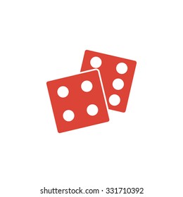dice icon. Flat design style eps 10