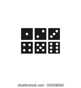 dice icon. Flat design style eps 10