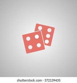 dice icon. Flat design style eps 10