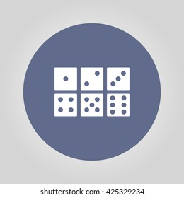 dice icon. Flat design style eps 10