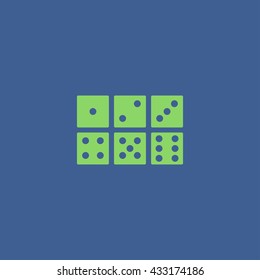 dice icon. Flat design style eps 10