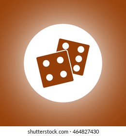 dice icon. Flat design style eps 10