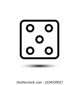 Dice icon. flat design vector illustration for web and mobile