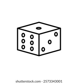 Dice Icon Flat fill set collection