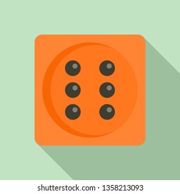 Dice icon. Flat illustration of dice vector icon for web design