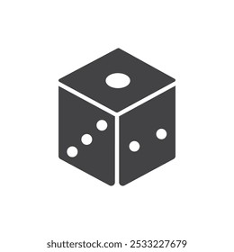 Dice Icon Conjunto de contorno simple plano