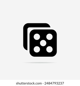 Dice icon flat. Vector Dice symbol