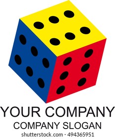 Dice icon. Game dices icon isolated. 