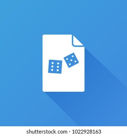 Dice icon. game sign