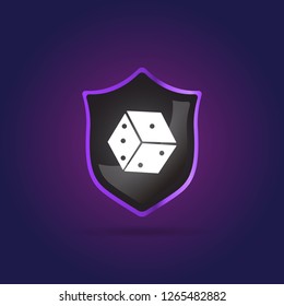 Dice icon. game sign
