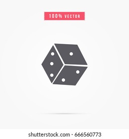 dice icon. game sign