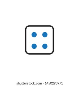Dice icon graphic design template vector