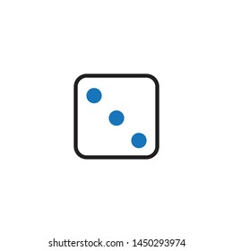 Dice icon graphic design template vector