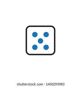 Dice icon graphic design template vector