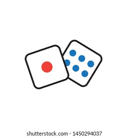Dice icon graphic design template vector